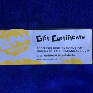 Luna Sandals $100 Gift Card